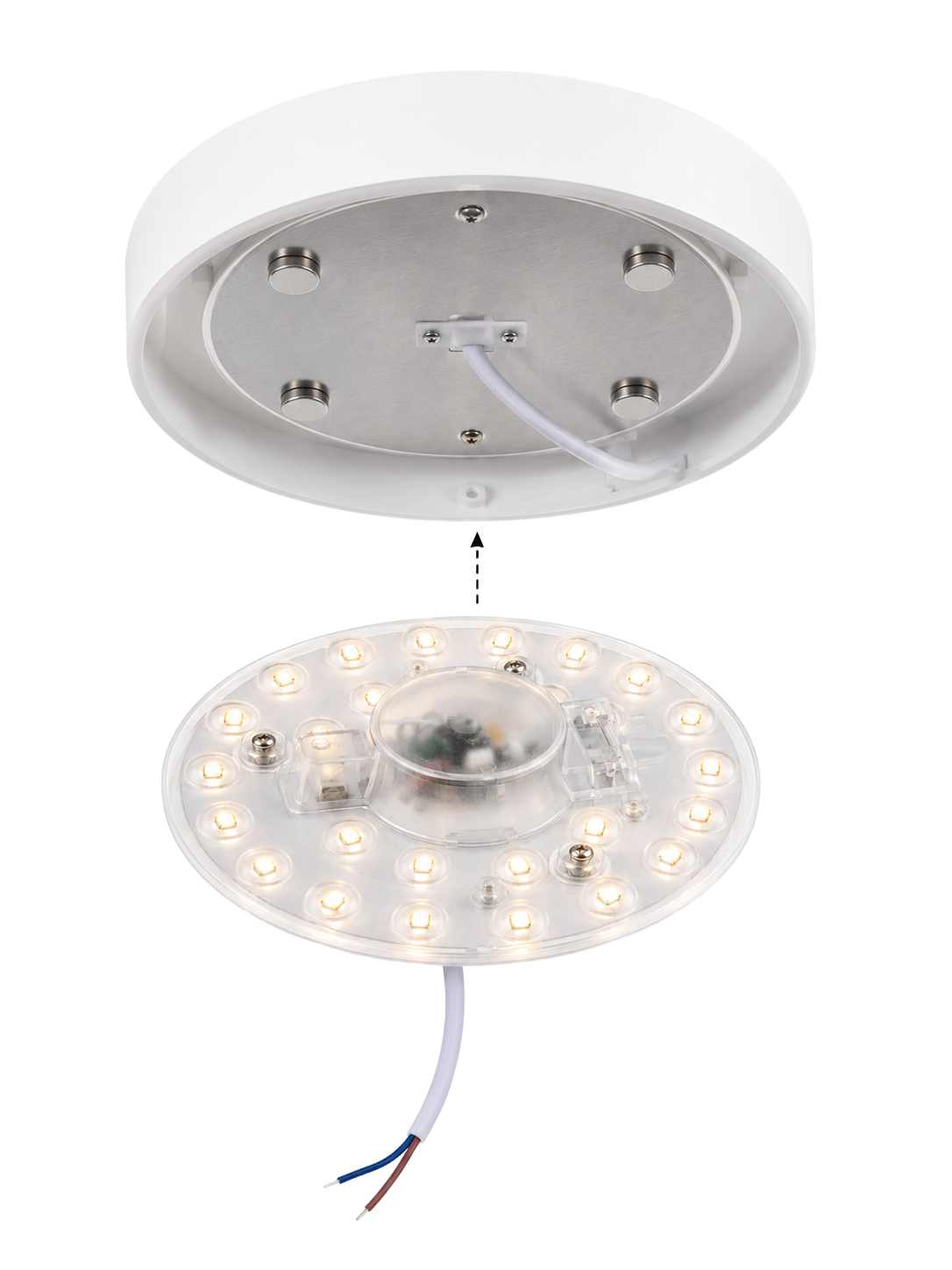 LED modul 10W z plastu kompatibilní s přisazenými svítidly jako náhrada halogenových zdrojů